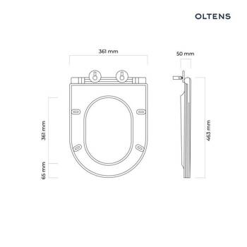 Deska do WC Oltens Hamnes Ovan Slim biały wysokiej jakości deska sedesowa twarda wolnoopadająca do łazienki w nowoczesnym stylu