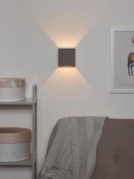 Kinkiet ścienny Lucide Gipsy szara nowoczesna designerska lampa ścienna do salonu przedpokoju lub sypialni