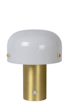 Lampa stojąca Lucide TIMON złota mosiądzopal  stołowa