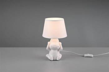 Lampa stojąca RL  biała mat Przełącznik na kablu  stołowa