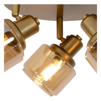 Lampa sufitowa Lucide  matowy złota mosiądz Kompatybilny ze źródłem światła LED Zawiera ruchome elementy Wykonane z wysokiej jakości metalu  reflektorek