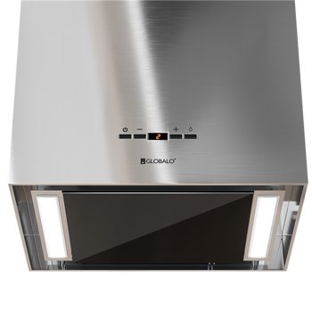 Okap kuchenny Globalo Werno Isola 40.2 inox wyspowy pochłaniacz wyciąg nowoczesna technologia w minimalistycznym stylu