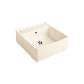 Zlew ceramiczny Villeroy & Boch Sink Unit 632062KR KR Crema kremowy połysk farmerski zlewozmywak jednokomorowy z ociekaczem odporny na uszkodzenia CeramicPlus