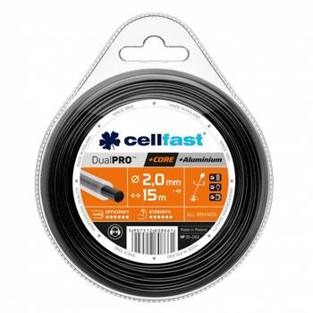 Żyłka tnąca do kosy spalinowej Cellfast Dual Pro z rdzeniem okrągła 2,0 mm x 15 m